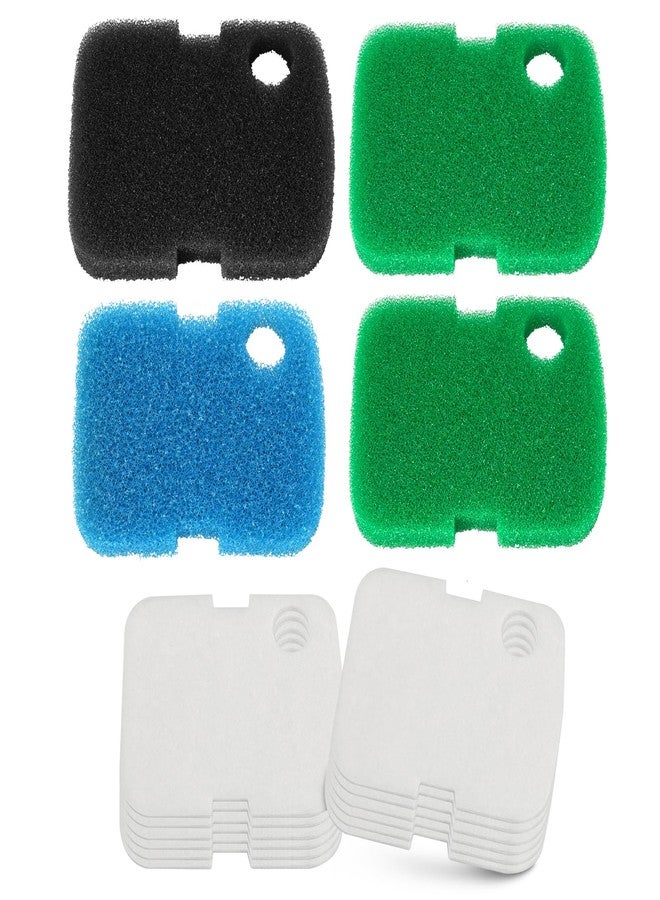 LEWEREST 16 PCS Replacement Canister Filter Media Pad Compatible with Penn Plax Cascade 700/1000 CCF2UL/CCF3UL, Aquarium Bio Floss Pads Part, Activated Carbon Sponge Filters Pads for Fish Tank - Image 1